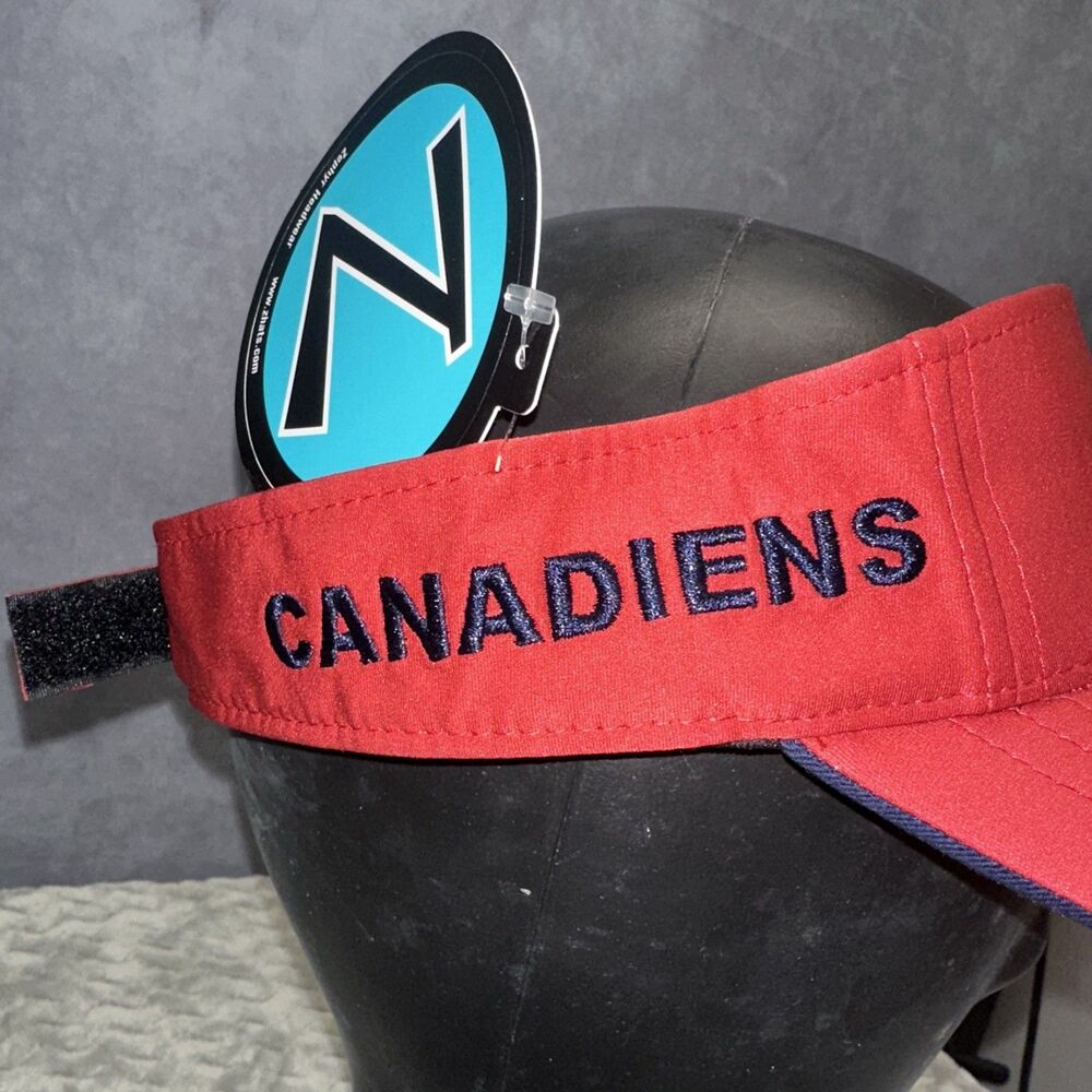 Montreal Canadiens ZEPHYR VISOR ADJUSTABLE NEW NHL HOCKEY Red Blue - Picture 3 of 6